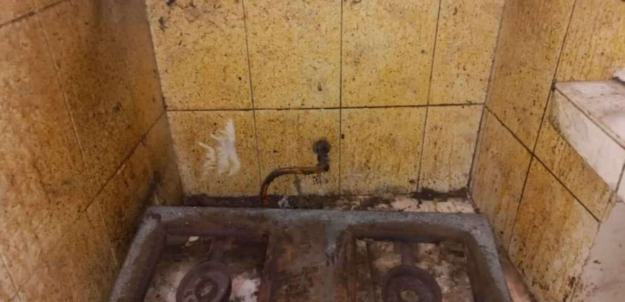 Stove before
